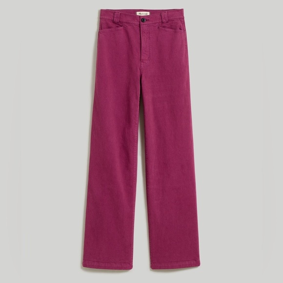 NWT Madewell The Emmett Wide-Leg Pant Garment Dyed Edition Iris Bloom Size 29 - Picture 2 of 12